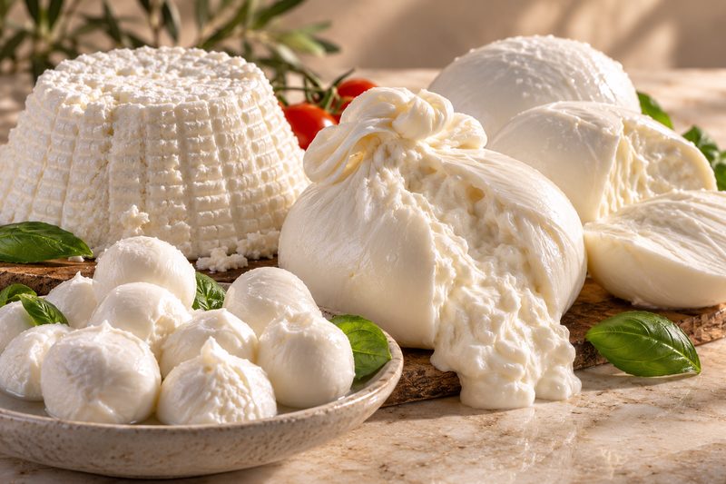 Ricotta, burrata e bocconcini della tradizione campana